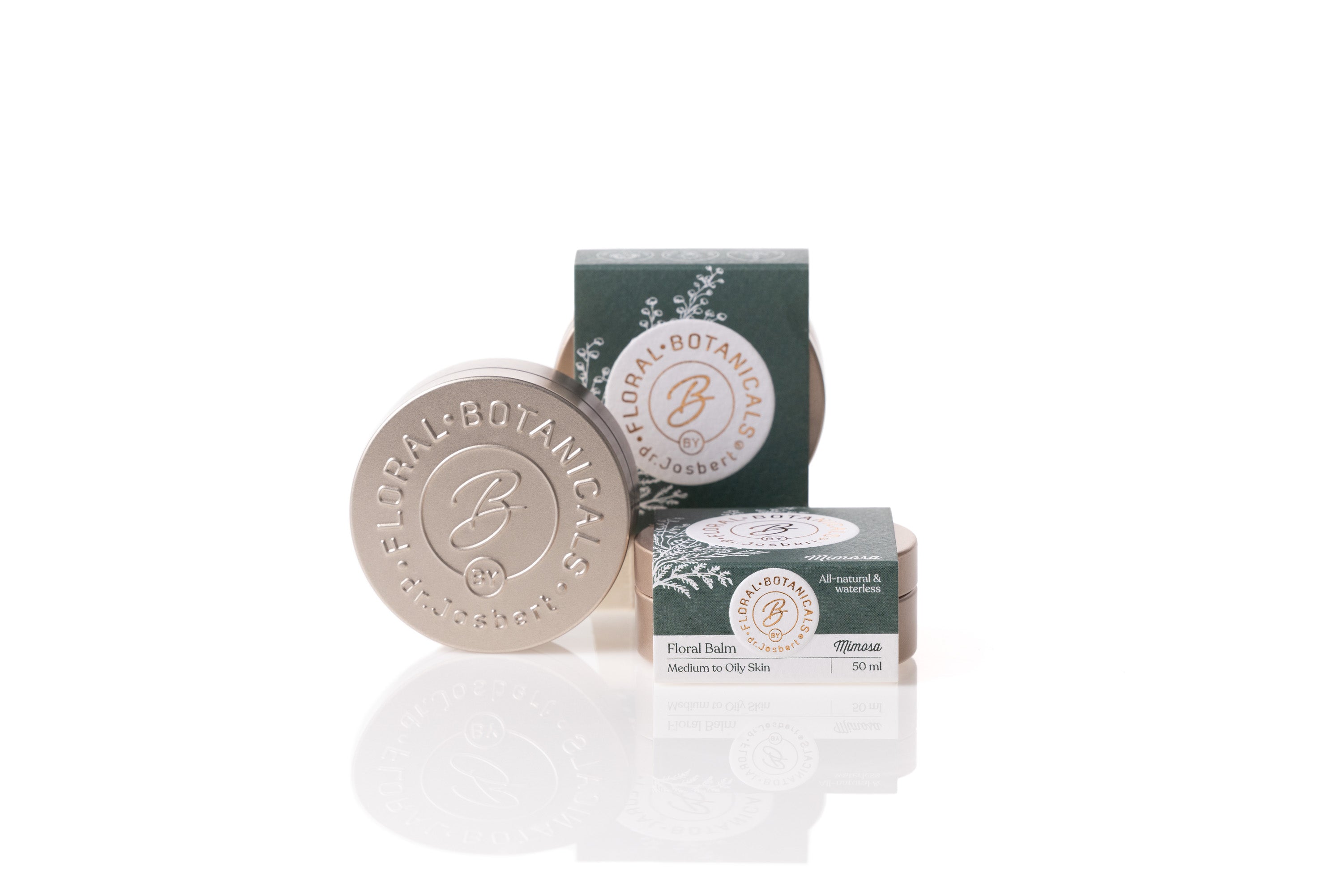 Waterless natural moisturizing for medium to oily skin, made with floral wax from mimosa flowers, tropical butters and botanical oils